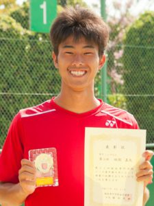 男子シングルス 第3位（田渕）