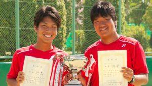 男子ダブルス 優勝（片山・大崎）